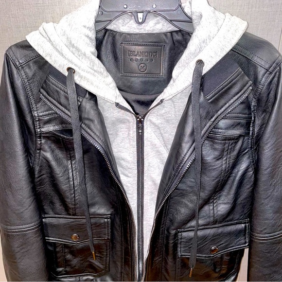 Blank NYC Faux Leather Hooded Jacket - Picture 5 of 7